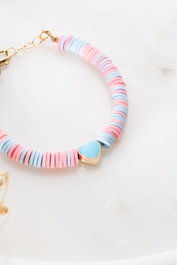 Heliophilia Silver Pulsera Multicolor con Colgante de Aleación de Latón y Cobre